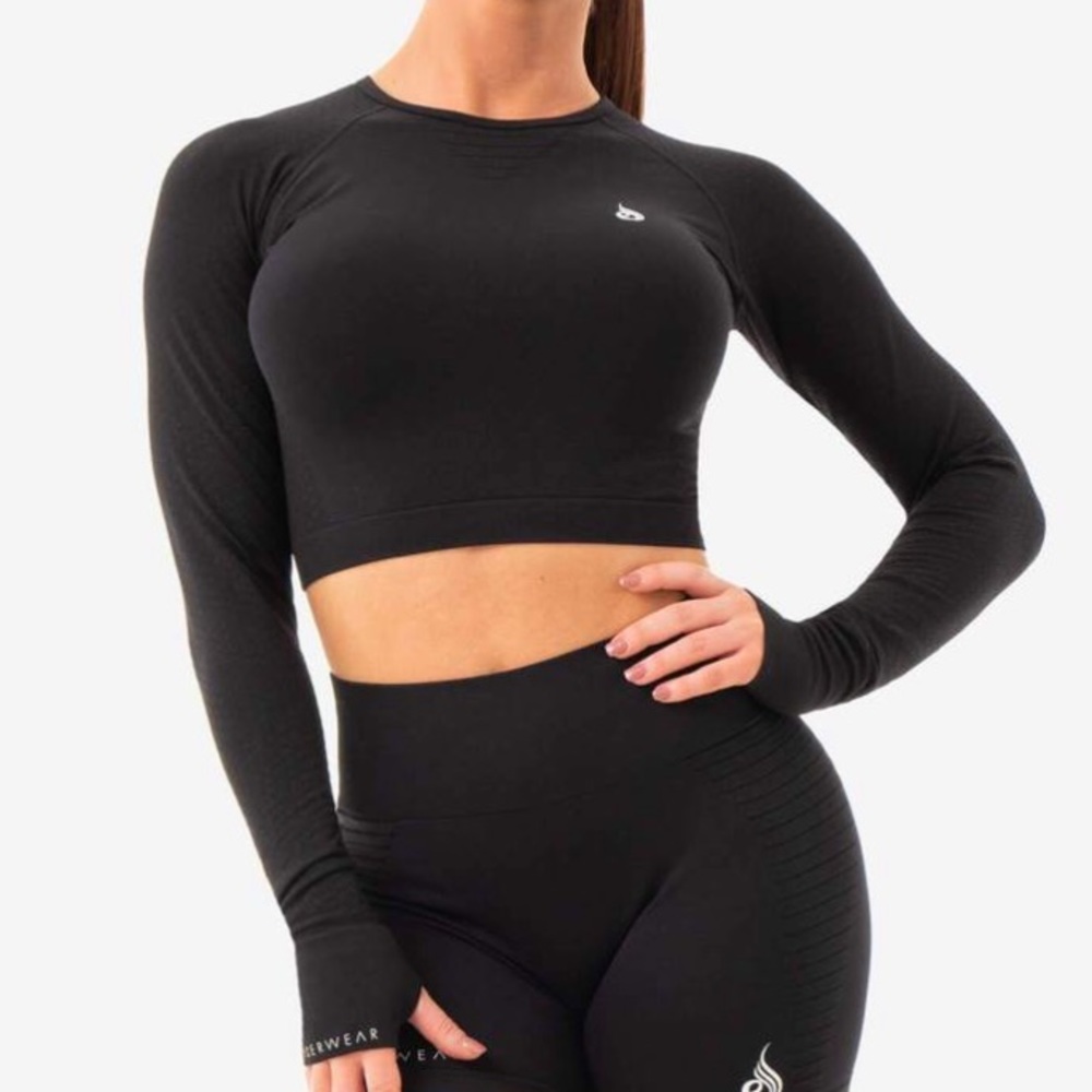 Ryderwear Geo Seamless Long Sleeve Crop Top